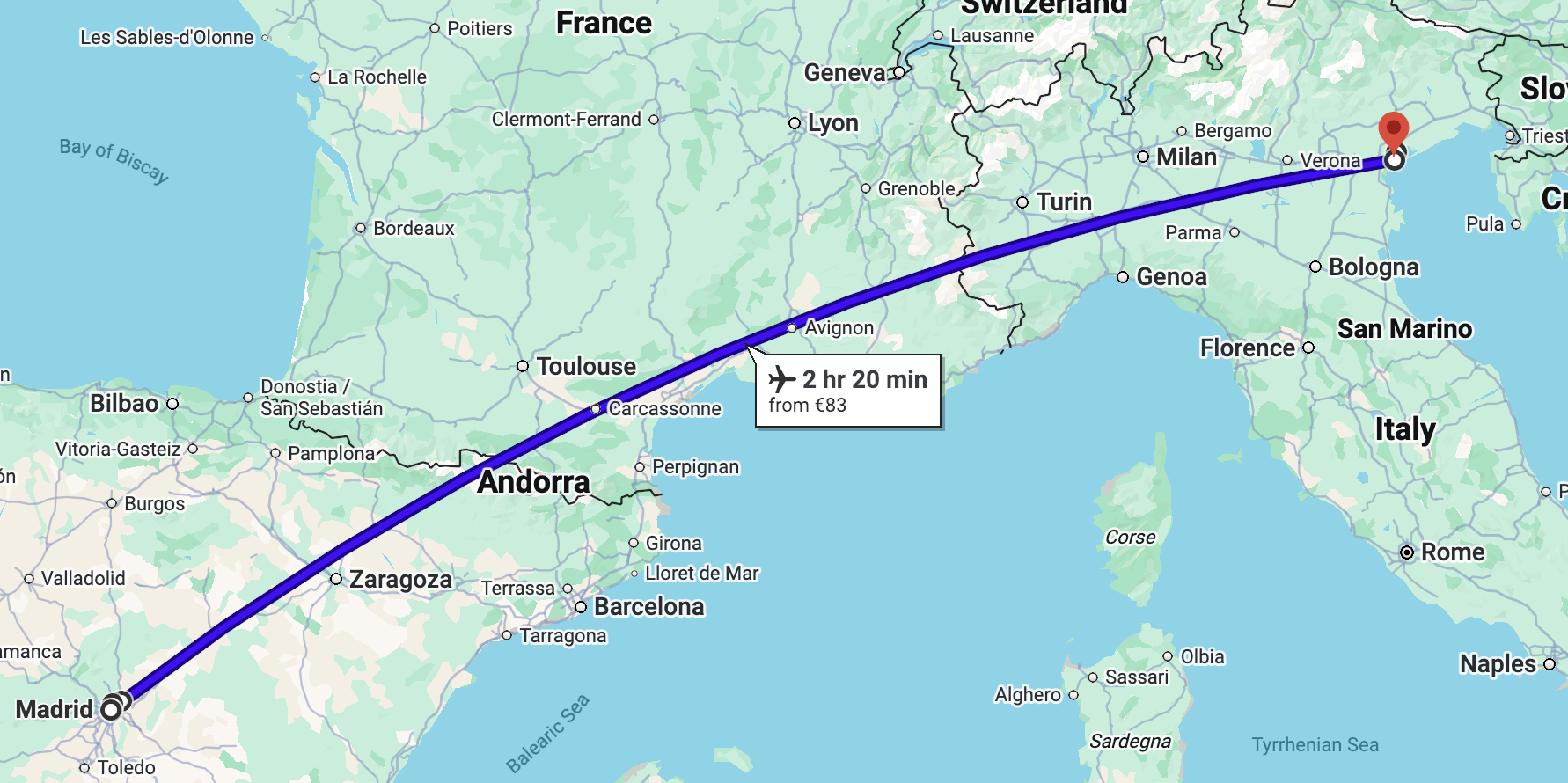 Detalles del vuelo